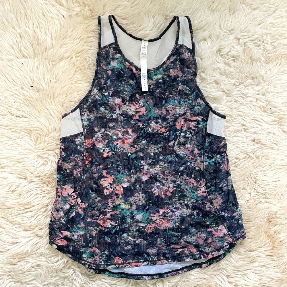 Lululemon Sculpt Tank II Dappled Daze Multi Women's 6 Run Top Yoga mesh Small